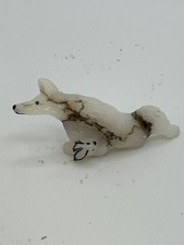 Zuni Lobo Perro Con Conejo Rubén Nájera *FIRMADO* Piedra Blanca F 0345
