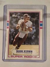 ??1989 Topps #253 Mark Rypien Super Rookie Football card Washington Redskins?. rookie card picture
