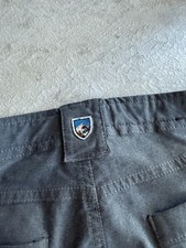 Kuhl Kids Youth Girls Pants S 7-8 Cargo Pocket Gray/Blue Outdoors