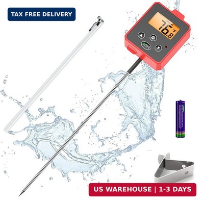 Timloon Digital Candy Thermometer with Pot Clip, Backlight LCD, 8'' Long Probe, T