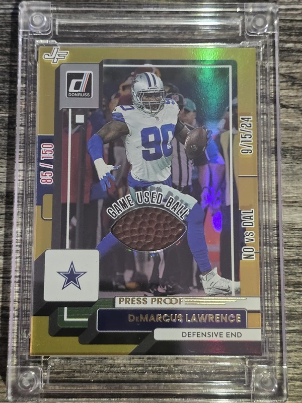 DeMarcus Lawrence /150 Donruss Game Used Ball Patch 2025 Jersey Fusion Ball Star