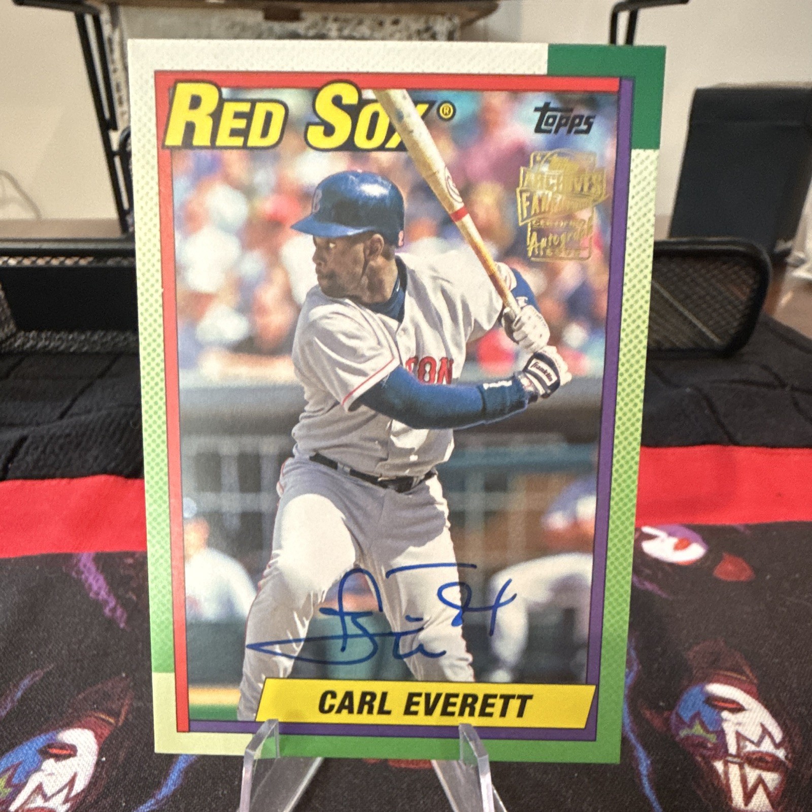 Topps 2016 Archives Carl Everett Red Sox Auto Fan Favorites Autographs #FFA-CE