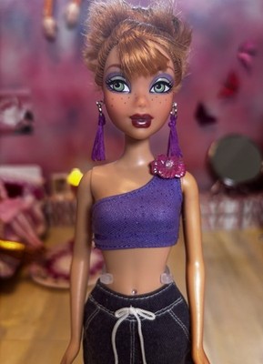 1999 Custom Restyled Barbie My Scene Shopping Spree Kenzie Doll Red Hair Grn  ️