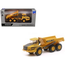 New Ray Volvo A25G Dump Truck Yellow 5.5" Diecast Model