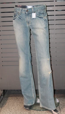 Pepe Jeans Londres Femmes RICHMOND L143 R73 Jeans Taille Basse Neuf Vintage - Photo 1/4