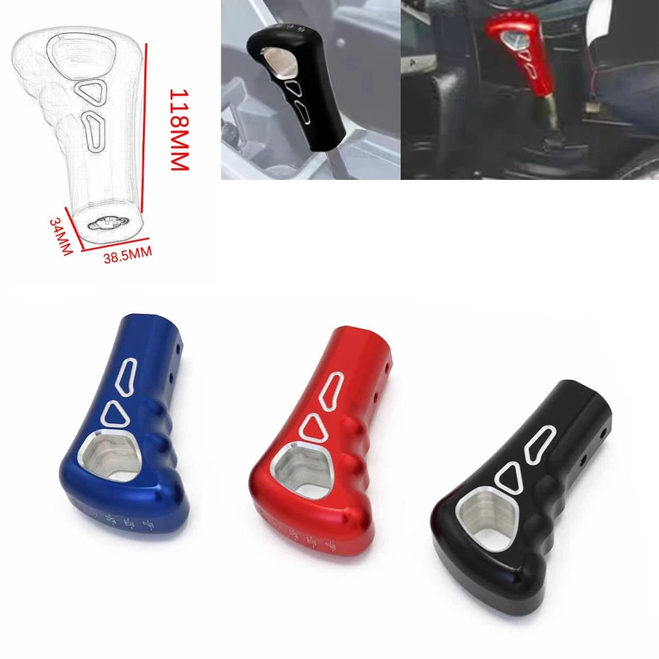 Black Grip Shifter Shift Lever Knob Fit For Polaris RZR900 RZR 800 900 1000 S XP - Image 3 of 4