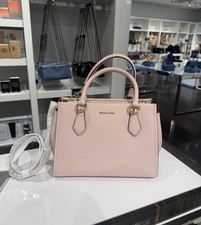 MICHAEL KORS Marilyn Medium Saffiano Leather Satchel NWT powder blush
