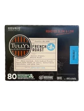 Tully’s  French Roast Extra Bold  K-cups Coffee, 80 Count, Exp 05/2026