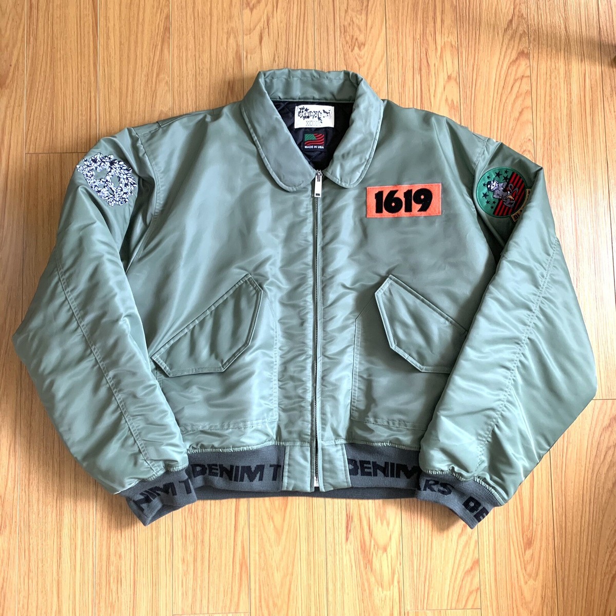 Denim Tears Trans-Atlantic Flight Jacket Bomber Olive XXL | eBay
