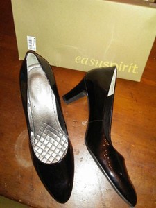 easy spirit black patent leather shoes