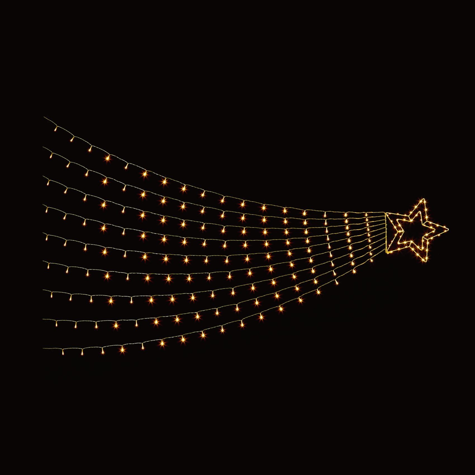 Christmas Window Lights 320 Warm White LEDs Indoor/Outdoor Mesh Shooting Star