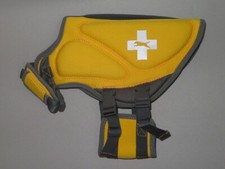 Top Paw Neoprene Dog Life Jacket Water Safety Vest Yellow Gray Small 15-30 lbs