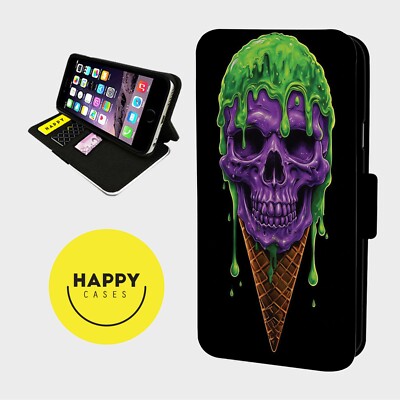 FREEZING TO DEATH SKULL - Kunstleder Flip Handyhülle - iPhone/Samsung
