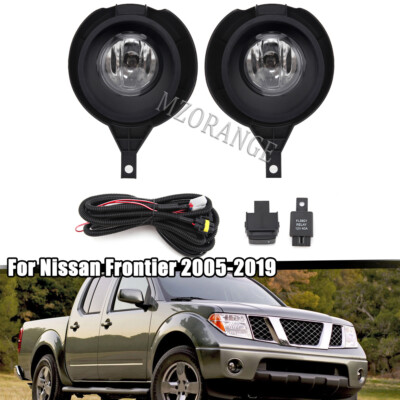 Set Front Bumper Fog Light Lamps W/Cover+Wiring For Nissan Frontier 2005 06-2019