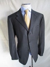 Lanvin EUC charcoal gray virgin wool surgeon sleeve dual vent jacket 60 46L