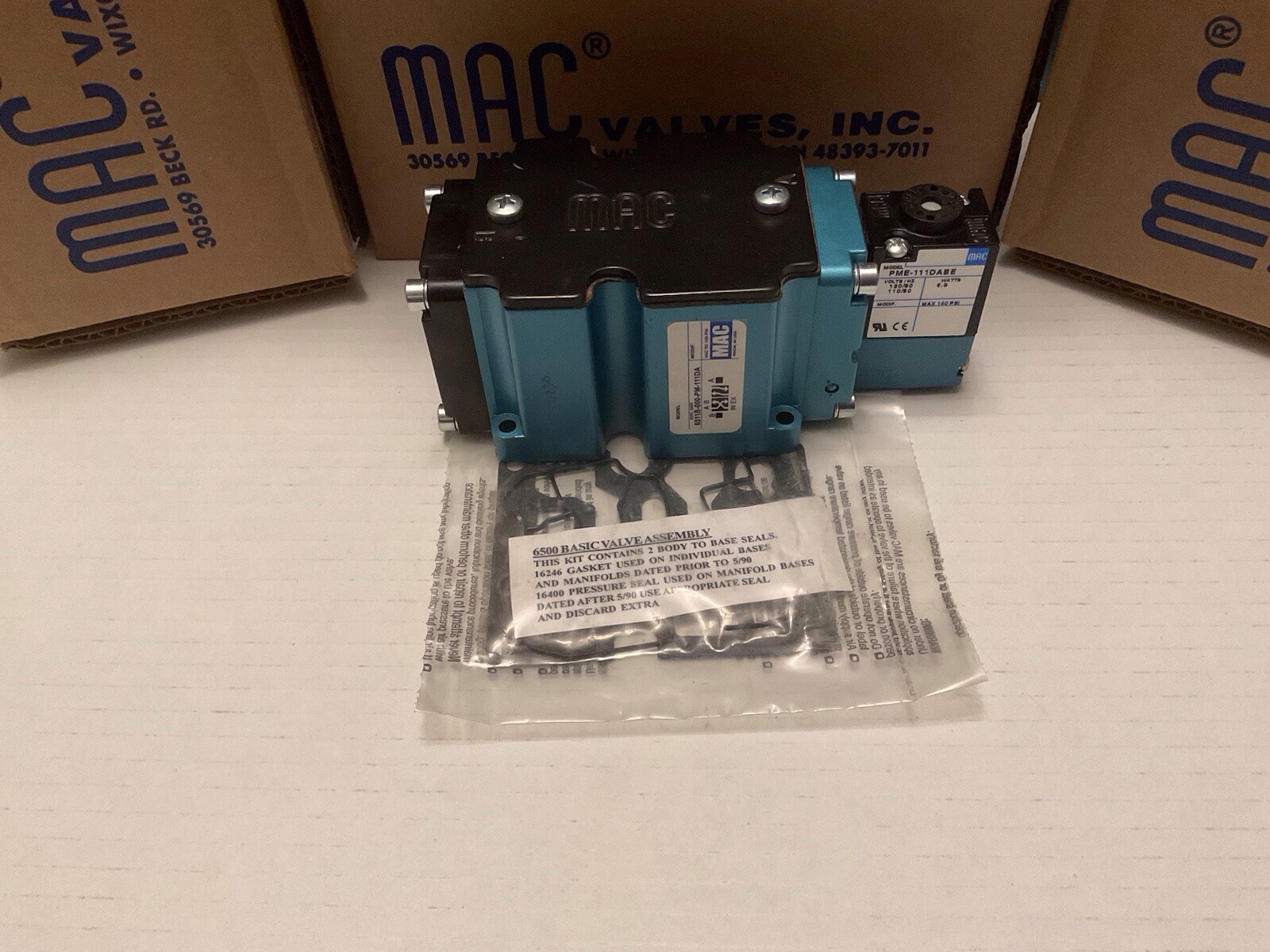 MAC Valves Inc. 6511B-000-PM-111DA Solenoid Valve NEW!! Same Day Shipping!!