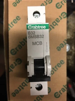 Crabtree Loadstar Type B32a 6kA MCB 6MSB32