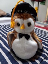 TY Beanie Baby - WISEST the 2000 Owl 7 inch - MWMT's Stuffed Animal Toy B3