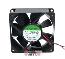 SUNON KD1208PTB1-13. (2) .GN 8025 8CM 12V 1.7W Dual Ball Fan