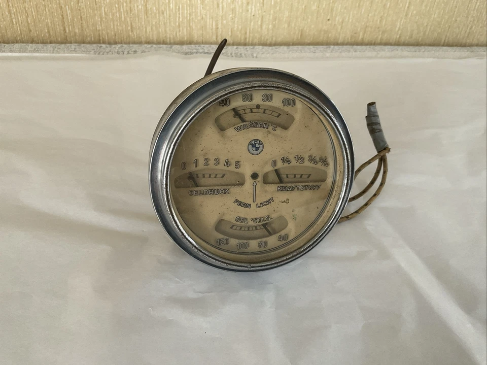 1938 & 1939 BMW 327/328 Cabriolet Gauge Cluster, Original - Image 2 of 4