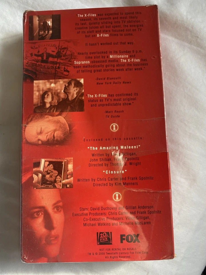 Rare Sealed The X Files For Your Consideration Emmy VHS FYC New Closure Maleeni - Image 2 of 3