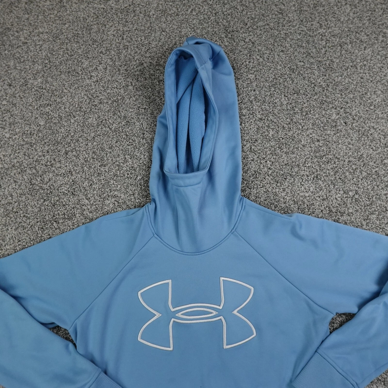 VETEMENTS Felpa con cappuccio Under Armour da uomo piccola blu bianco sciolta UA felpa con cappuccio