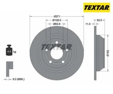 2pcs Brake Disc PRO TEXTAR 92327403 for Ford Puma