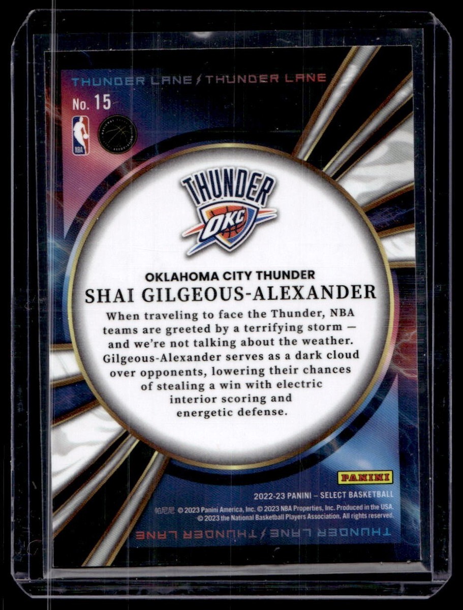 Shai Gilgeous-Alexander シェイ 限定250 2022-23 Panini Select Shai Gilgeous-Alexander Thunder Lane #15