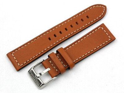 Festina Replacement Genuine Leather Brown Buckle Steel Ecru Seams