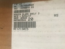 Pottery Barn Mercer Glass Shelf 18 Inches Chrome Finish For Sale