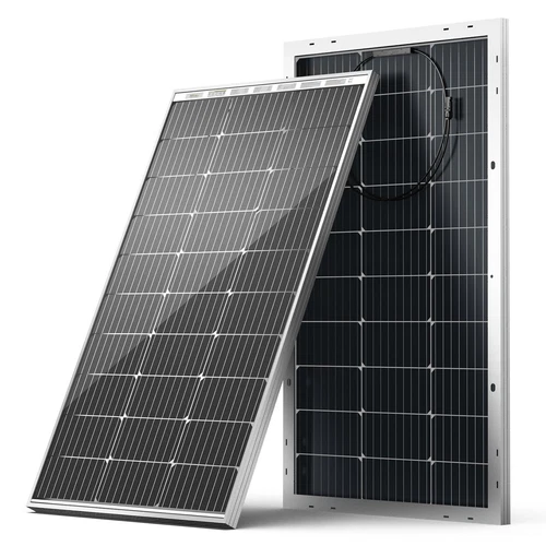 HQST Bifacial 100 Watt 12 Volt Solar Panel, 9BB Monocrystalline Solar Panels