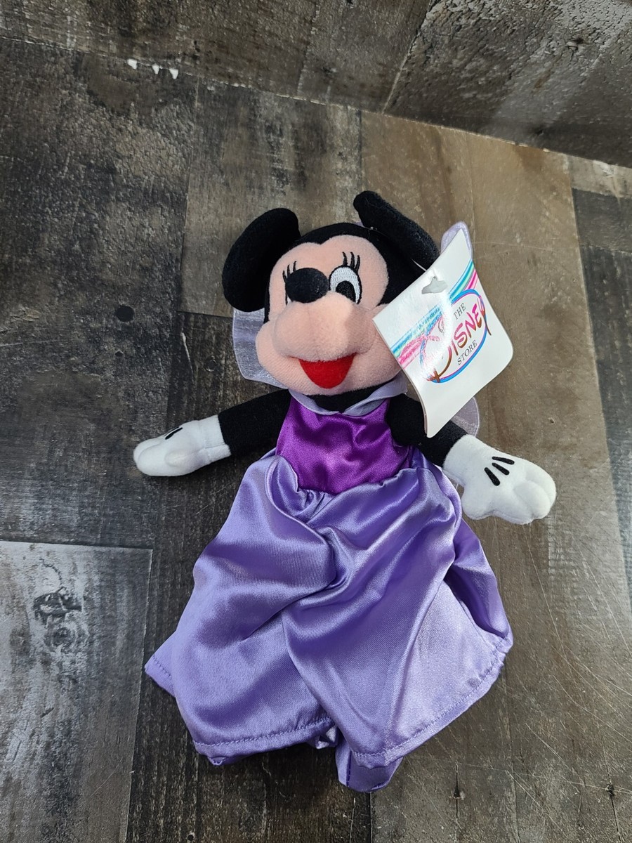 Princess Minnie Mouse Disney Mini Bean Bag Plush Toy NEW Lavender Purple