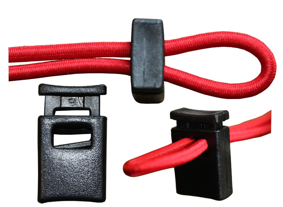CORD LOCKS SPRING TOGGLES for 2-6mm elastic shock/bungee cord, single/twin hole - Image 4 of 4