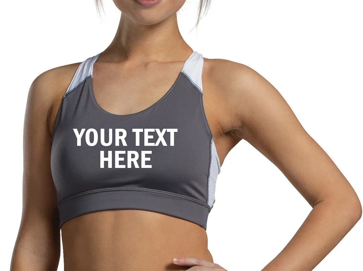 CUSTOM Sports Bra Bralette Personalize Custom Saying Workout Sports Bra  AUGUSTA