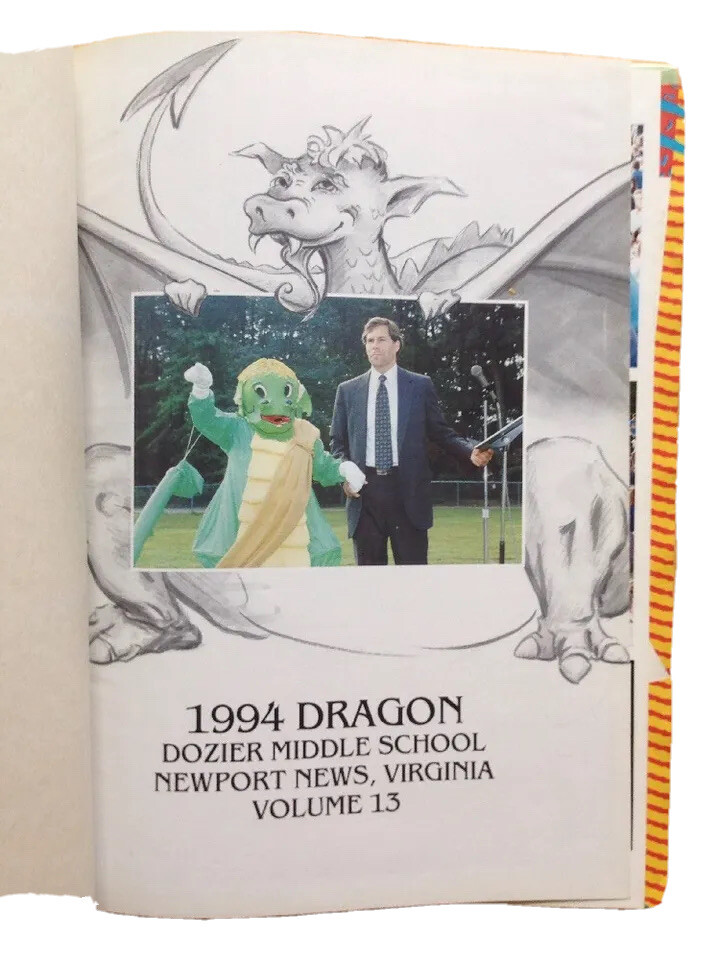 1994 DOZIER MIDDLE SCHOOL YEARBOOK, THE DRAGON, NEWPORT NEWS, VA