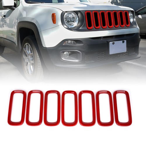 7pcs Front Grill Grille Inserts For 20162018 Jeep Renegade Unlimited