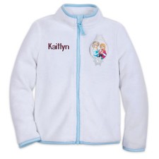 NWT Disney Store Elsa And Anna Fleece Jacket Girl 5/6 No name on jacket