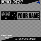 Custom Name Australia Flag Sticker Decal Window Car Caravan Race Rally Drift