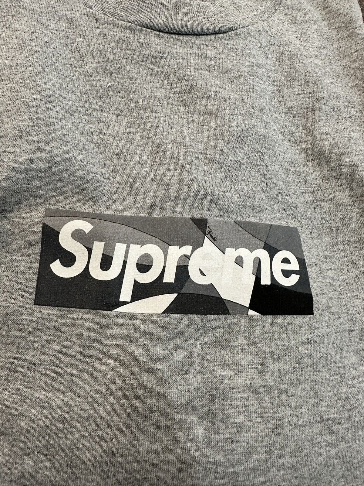 Supreme Emilio Pucci Box Logo Tee Gray with Black Large T Shirt L