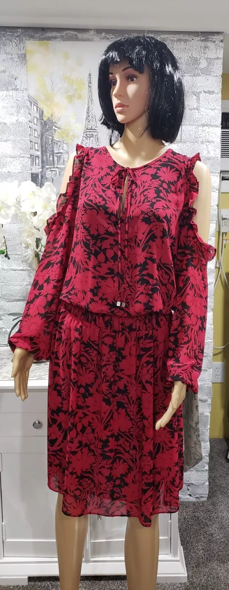 Michael kors best sale black floral dress