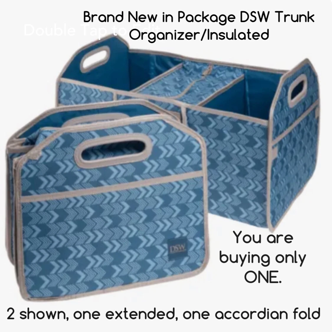 3 Compartment Car Trunk Organizer Foldable Storage COOLER Laundry