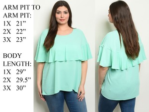 plus size frilly blouses