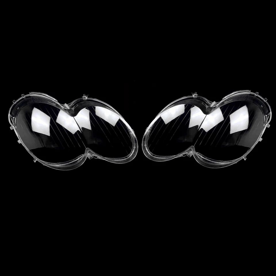 Par de cubiertas de lente de faros delanteros transparentes para Mercedes Benz W230 R230 SL500 2003-08 Foto 4 de 4