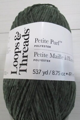 LOOPS AND THREADS PETITE PURL   FOREST GREEN
