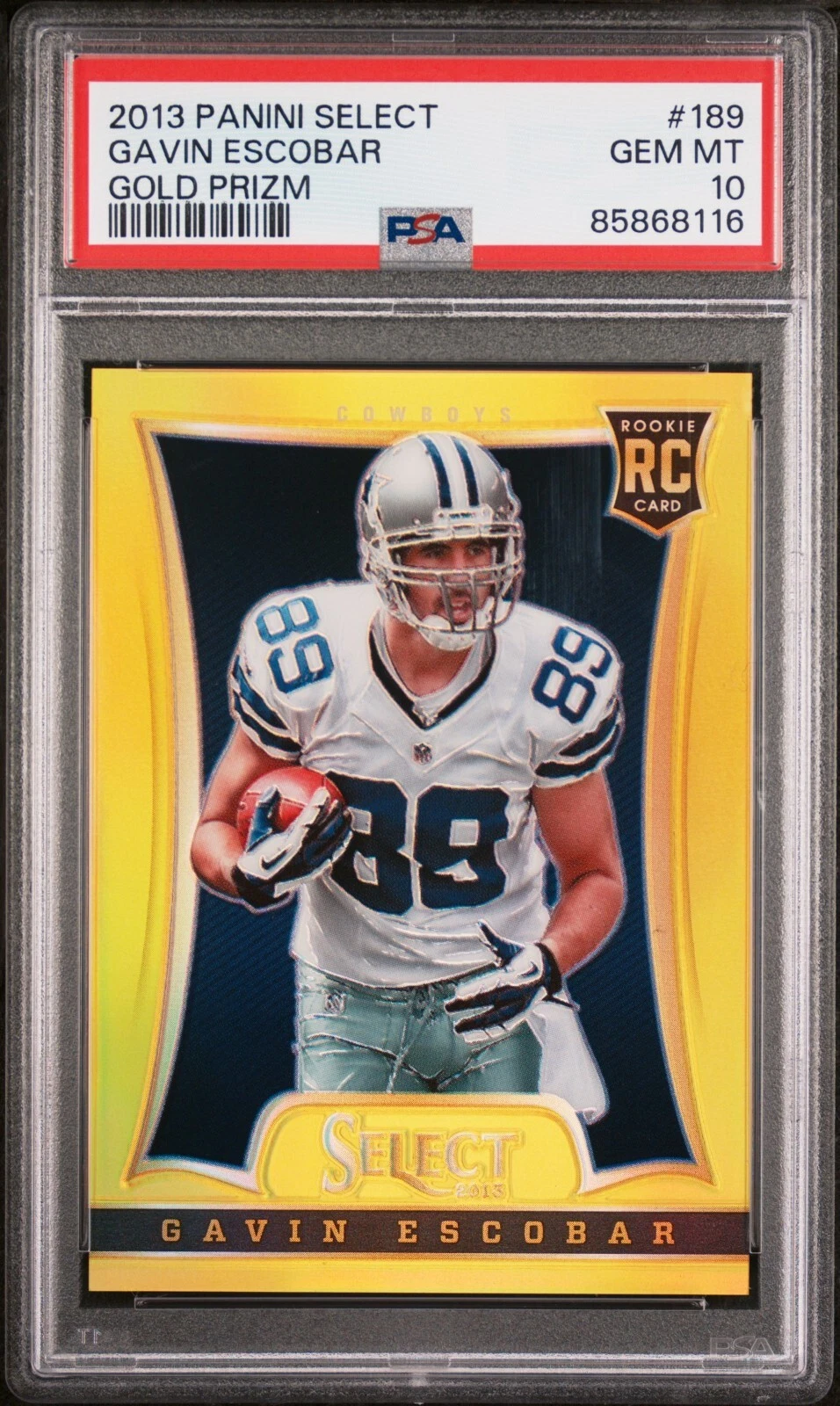 Gavin Escobar Panini Select #189 Gold Prizm