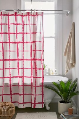 Urban Outfitters Libby Hand - Dyed Grid Pattern Pink Shower