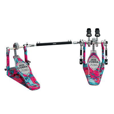 Tama hp900pwmcs Doppelpedal Iron Cobra 900 Marble Coral Swirl