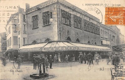 Old postcard 66 PERPIGNAN LA LOGE CAFE DE FRANCE
