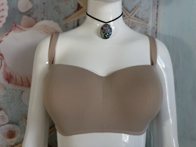 Maidenform Pure Comfort Strapless Multiway Wireless Bra SZ L #DM7685 BEIGE NWT