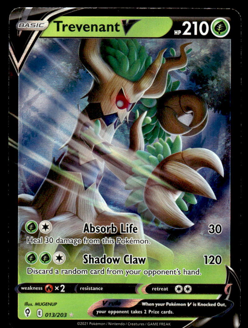 Pokemon TCG SWSH Evolving Skies #013/203 Trevenant V NM